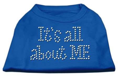 It's All About Me Rhinestone Shirts Blue Lg